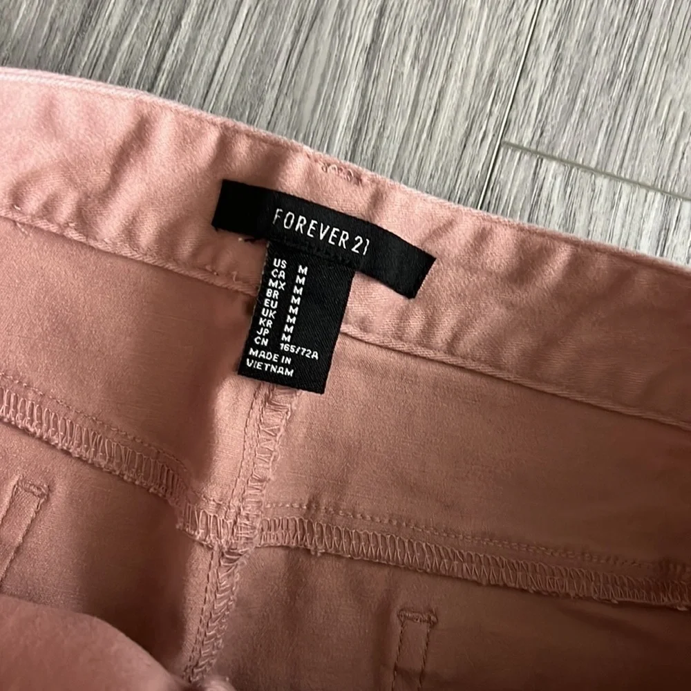 Forever 21 Pink Button Up Skirt Size M